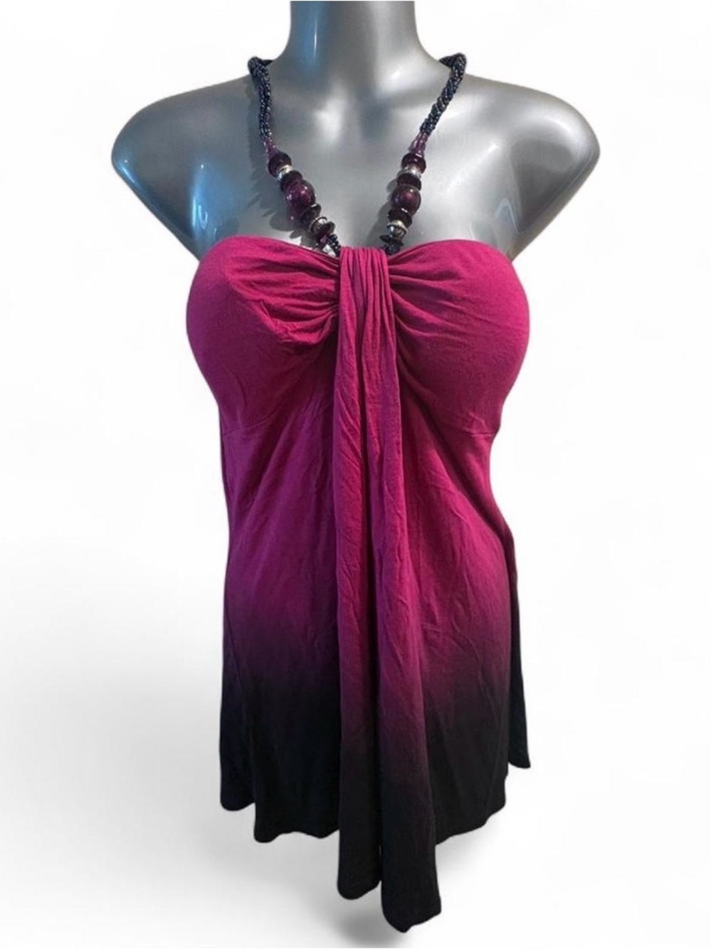 Y2K Vintage Tuscan Mom Venus Ombre Pink to Black Top Sz L
